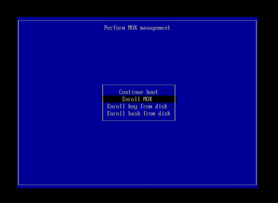 UEFI MOK management console